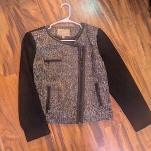 Banana Republic Black and White Tweed Jacket